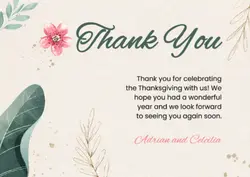 Non-marketing Thank You Cards