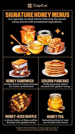 Food Beverage Honey Menus Instagram Story