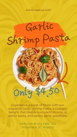 Yellow Pasta Promotion Instagram Story