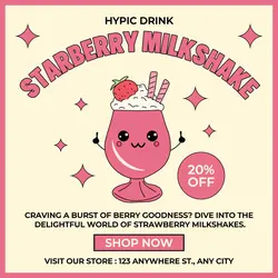 Starberry Milkshake Promotion Instagram Post