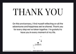 Personal Sharing anniversaries thank you cards