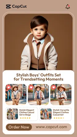 6 Multi-product Image Children's Boys' Outfits Set Product Display
