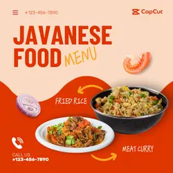 Javanese Food Menu Restaurant Instagram Post