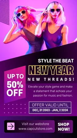 New Year Fashion DJ Style Instagram Story