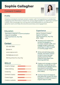 Business Resume Social Media Specialist