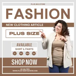 Plus Size Fashion Promo Instagram Post