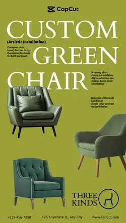 Household Green chair Show Minimalist