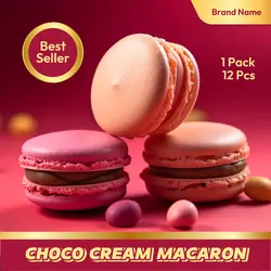 E-Commerce Food Cream Macaron Hero Image