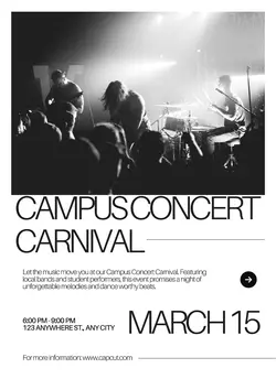 Non-Marketing Campus Activities White Minimalist