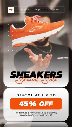 Black and Orange Sneakers Sale Instagram Story