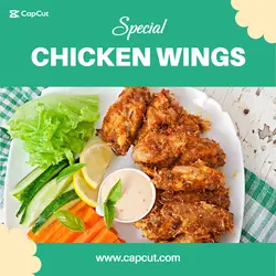 Special Chicken Wings Promotion for Instagram Post