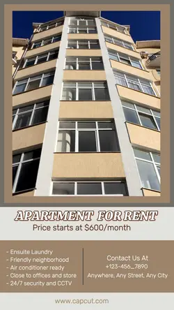 Brown Apartment Rent Instagram Story
