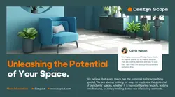 Dark Green Modern Interior Design Facebook Ad