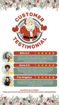 Special Offer Christmas Shop Customers Testimonial Social Media Story