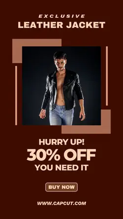 Leather Jacket Sale Instagram Story