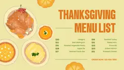 Thanksgiving Menu List Twitter Post