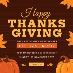 Festival Music Thanksgiving sales promotion instagram post fun orange