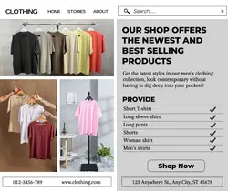 Clothing Product Display Posting Facebook