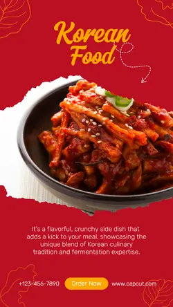 Korean Food Product Display Instagram Story