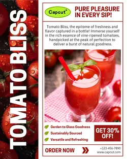 Beverage Tomato Juice Promotion Instagram Post