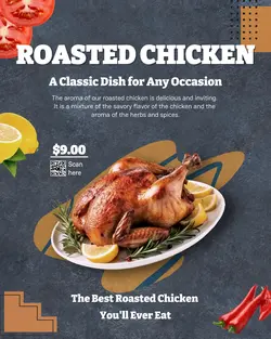 Roasted chicken promotion sale instagram post