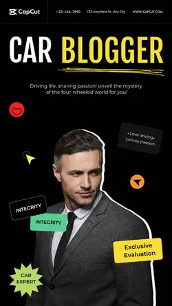 Car Car blogger Publicity display Simple