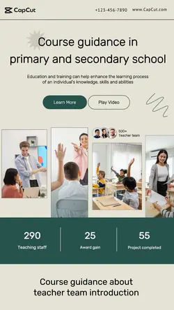 Education Course guidance Promotion Minimalist