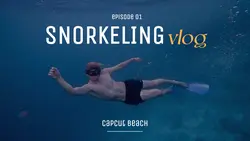 YouTube Thumbnail Vlog Snorkeling at the Beach