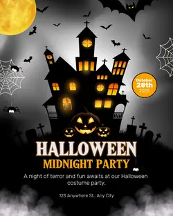 Halloween Midnight Party Instagram Post