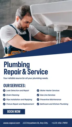 Plumbing Repair & Service Instagram Story