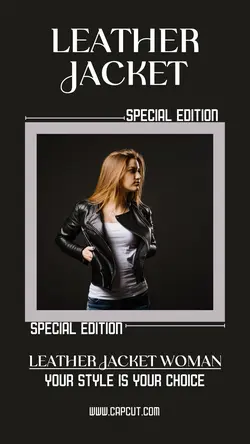 Leather Jacket Woman Instagram Story