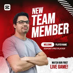 Esports Red Theme - New Team Member