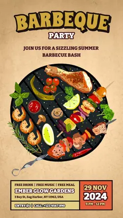 Barbeque Party Invitation Promotion for Instagram Story