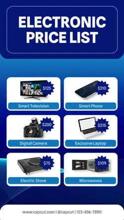 Electronic Price List Instagram Story