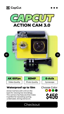 Action Camera Electronic Product Display Instagram Story