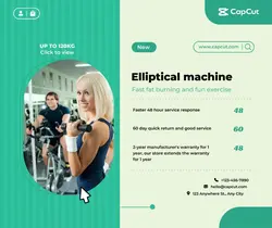 motion Elliptical machine show Retro style