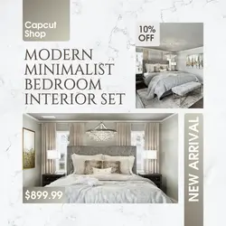 Furniture Interior Design Bedroom Sets Promotion Instagram Post