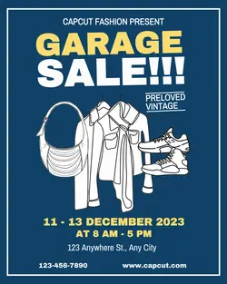 fashion garage sale discount promotion