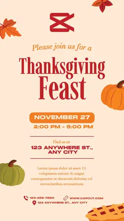 Thanksgiving Feast Invitation Template