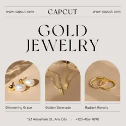 Jewelry Gold display Minimalist