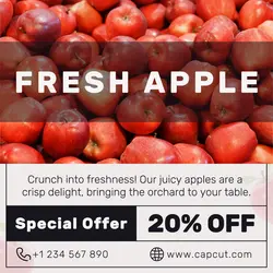 Fresh Apple Promotion Instagram Post