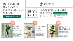 Plant shop sale Facebook cover photo