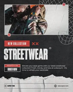 Brand Streetwear New Item Sale Instagram Post