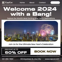 New Year Travel Promotion Instagram Post