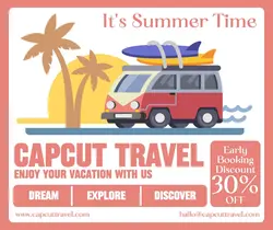Travel Summer Time Vacation Discount Facebook