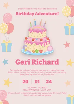Non-Marketing Invitation-Kid Birthday