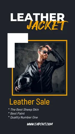 Leather Jacket Sale Instagram Story