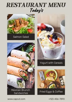 NON-MARKETING RESTAURANT MENU