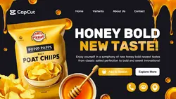 Food Potato Chip Honey Promo Page