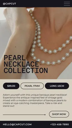Fashion Jewerly Pearl Necklace Collection Promotion Instagram Story